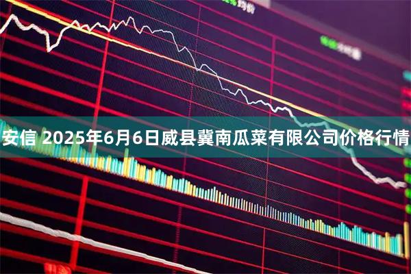 安信 2025年6月6日威县冀南瓜菜有限公司价格行情
